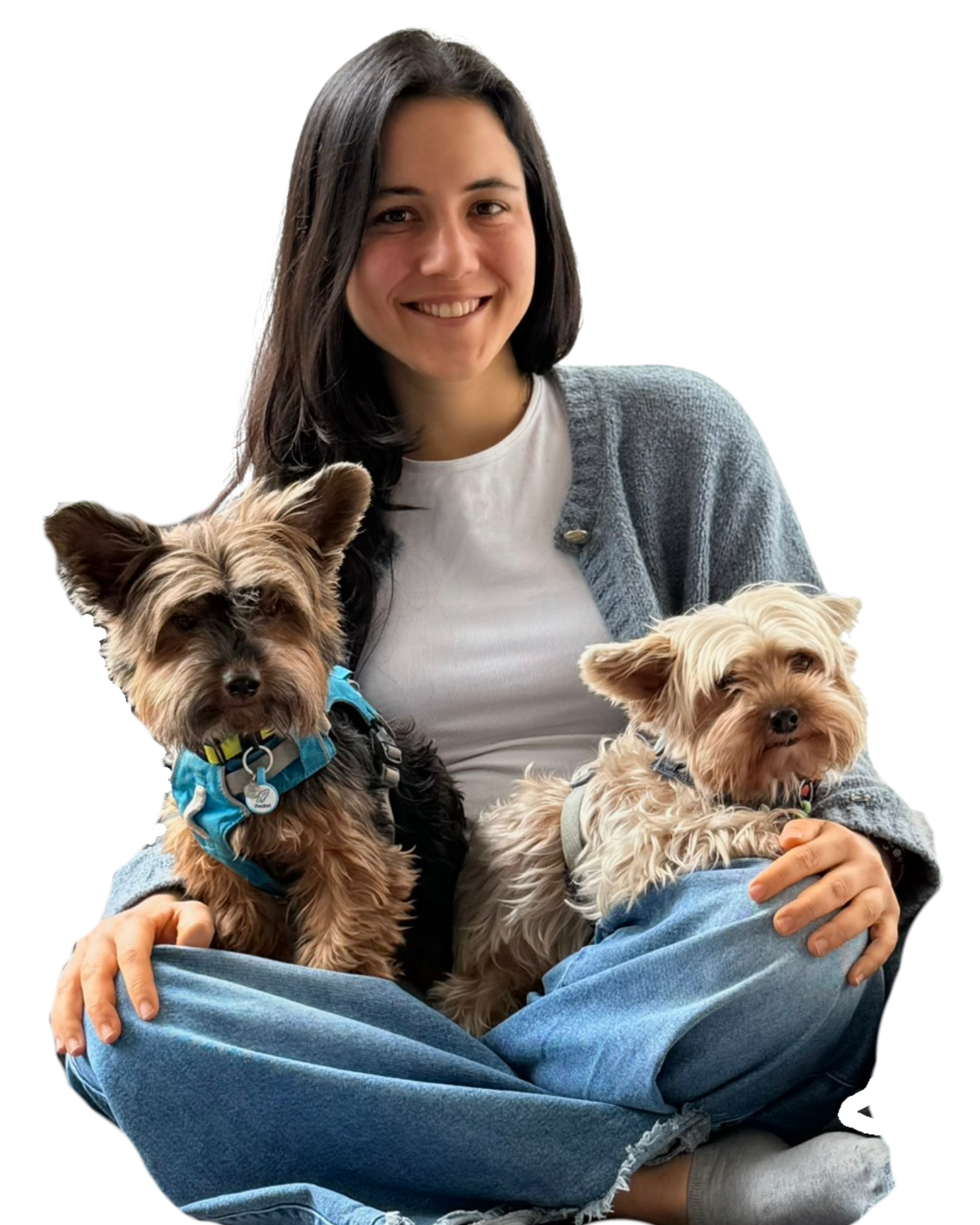 Manuela con dos perros